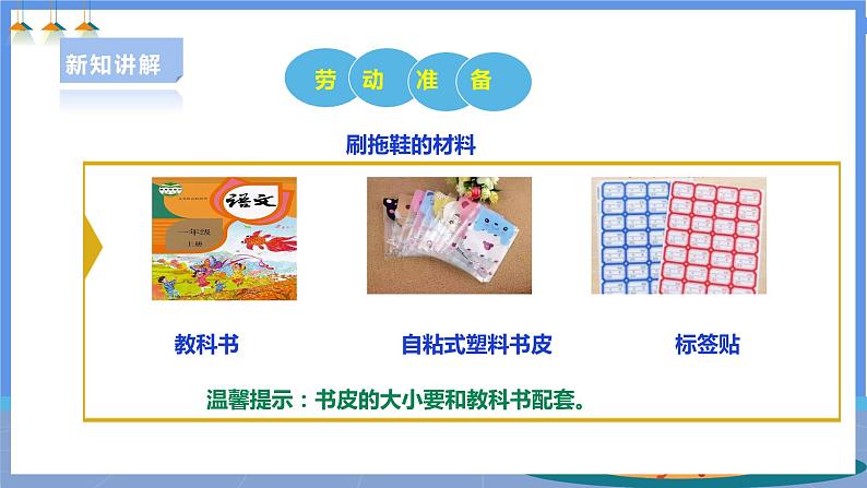 【人教版】一下劳技 项目八《包书皮》 课件+教案+素材04