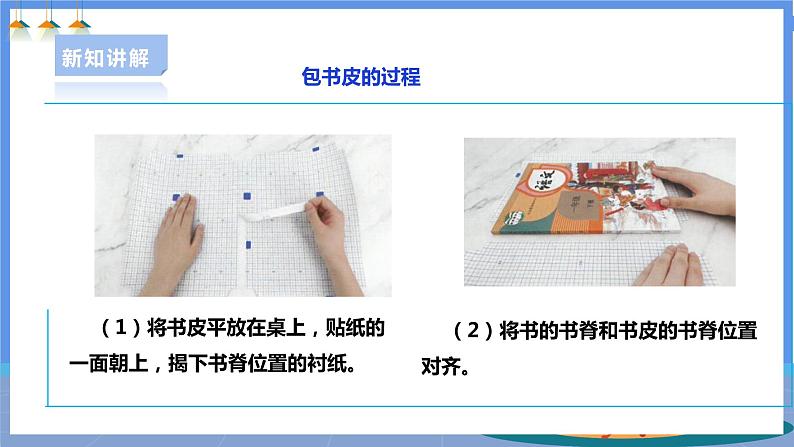 【人教版】一下劳技 项目八《包书皮》 课件+教案+素材06