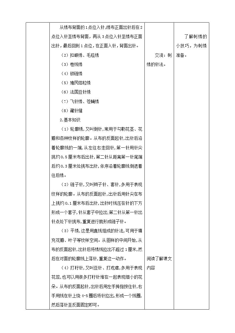 【北师大版】五年级劳技 第11课《 制作彝绣书签》教案+课件+视频02