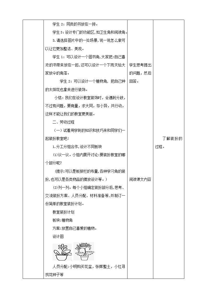 北师大版四年级全一册劳技 第6课《 教室装扮大比拼》教案+课件02