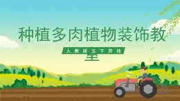 人教版五下勞技 項目六《種多肉植物裝飾教室》課件+教案+素材