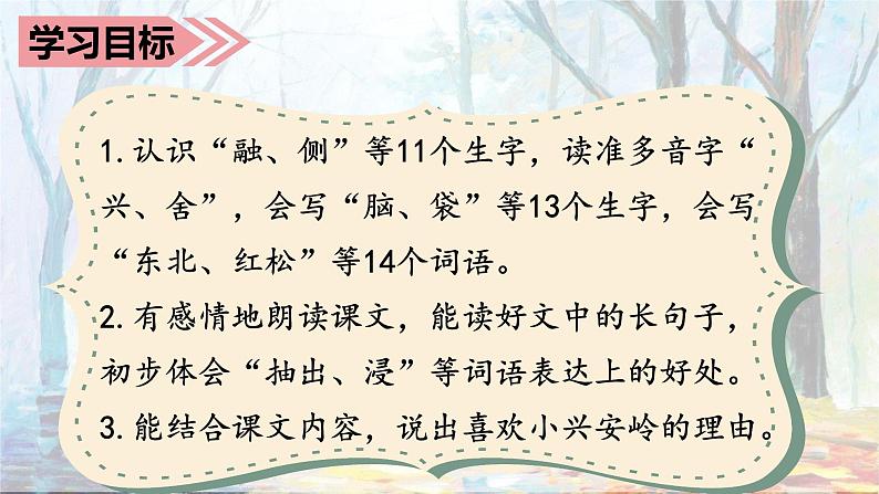 部编语文三上:20.美丽的小兴安岭 精品PPT课件+素材02