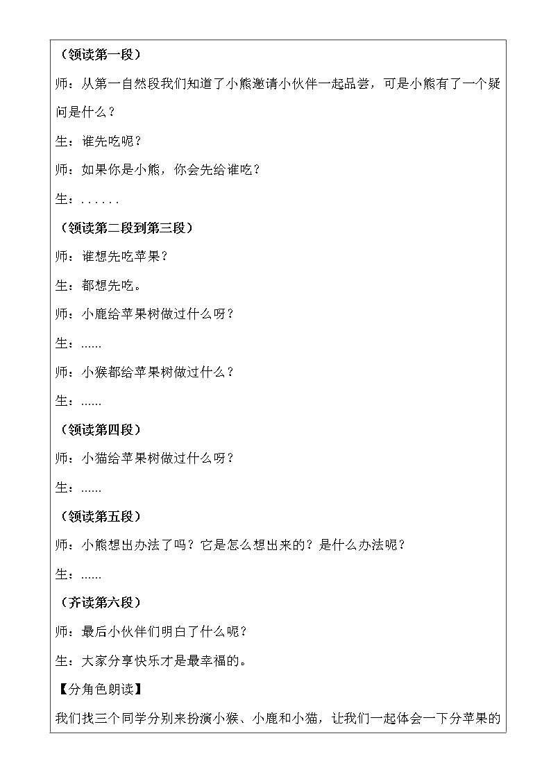 小学语文一年级上册精品课外阅读第八课 第一个苹果 ppt课件+教案+素材03