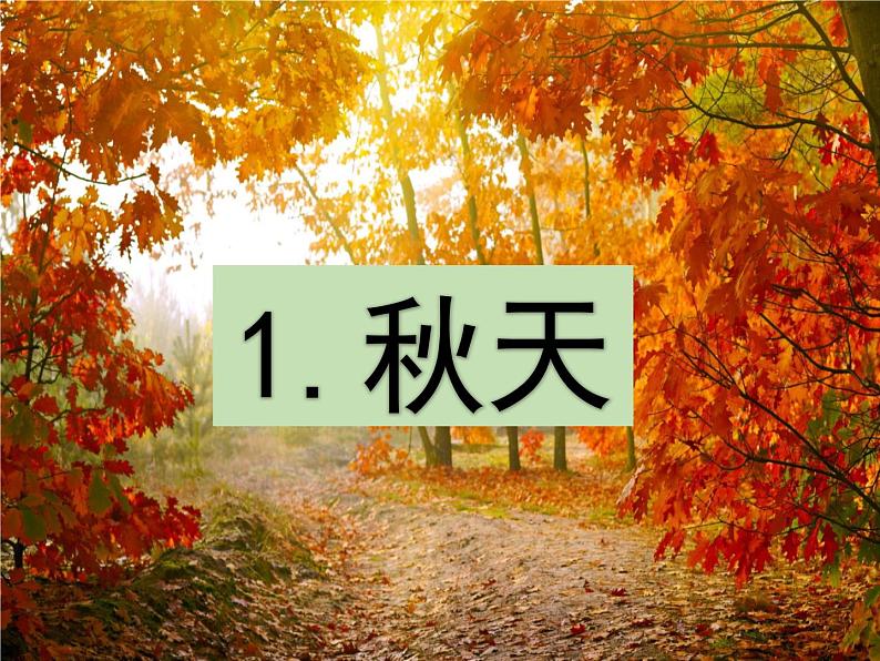 部编版语文一年级上册课文 1 秋天 课件(共47张PPT)第1页