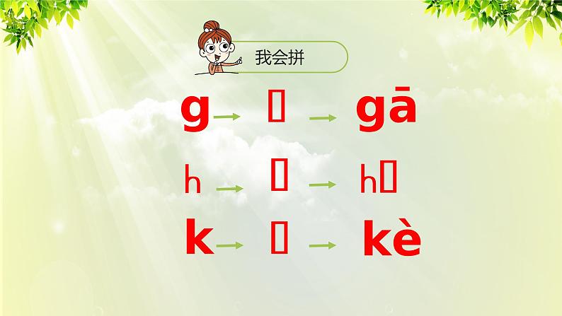 部编版语文一年级上册-汉语拼音-汉语拼音 g k h 课件04