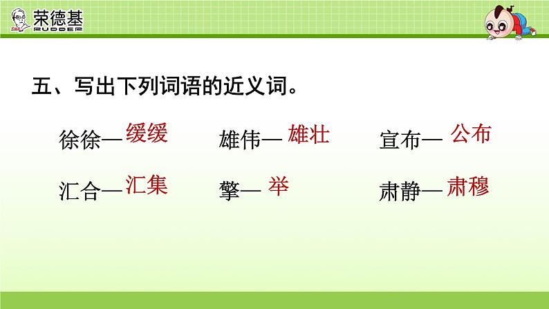 语文六年级(上)期中复习课件第2单元复习第8页