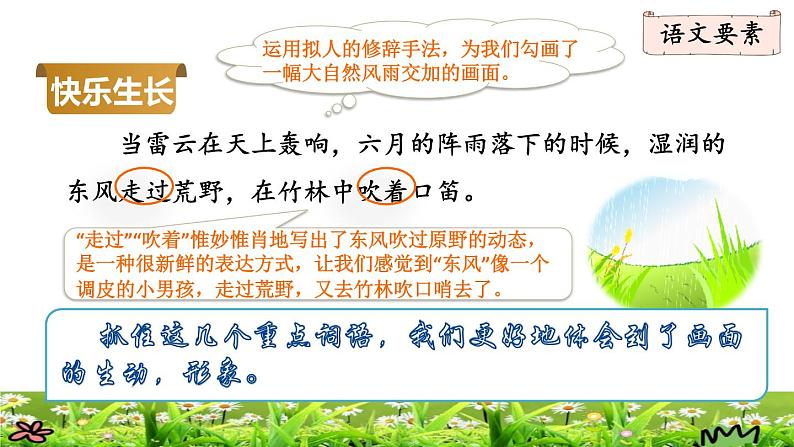 部编版三年级上册语文授课课件 第1单元 2.花的学校品读释疑课件06