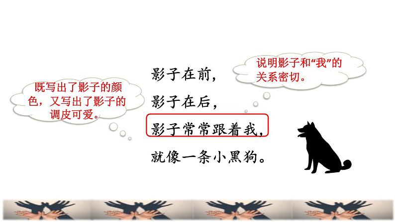 部编版一年级上册语文 第6单元 5.影子品读释疑课件第4页