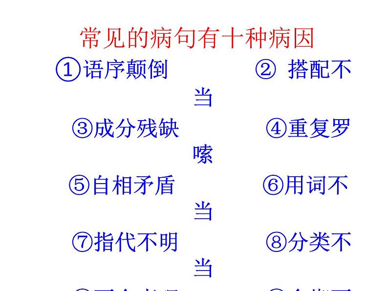 【小升初】语文总复习课件 - 修改病句 (共41张PPT) 全国通用第7页