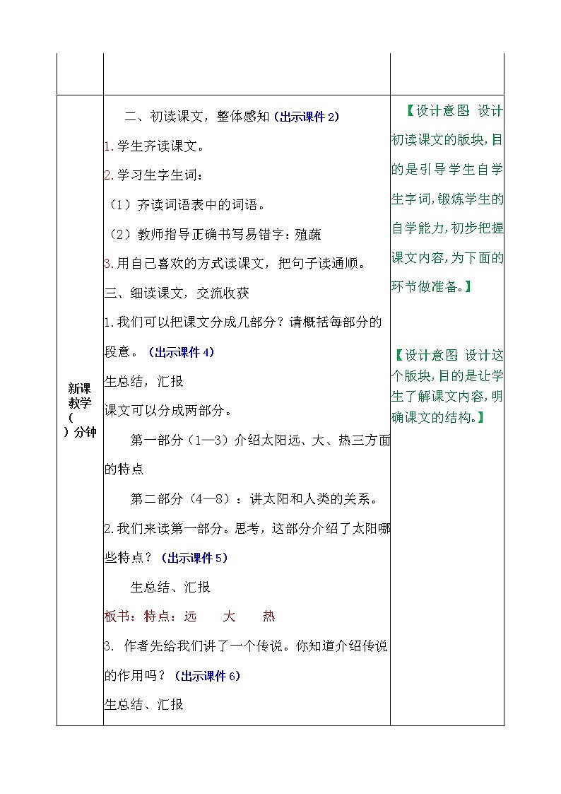 部编版五年级语文上册《16.太阳》 教案第2页