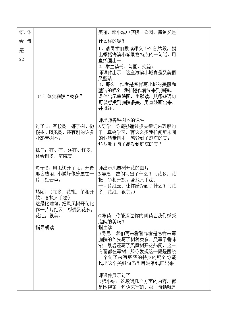 三年级上册-语文教案-6.19 《海滨小城》部编版第2页