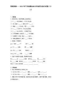 暑假预热——2021年广东省佛山市小升初语文练习试题（十二）