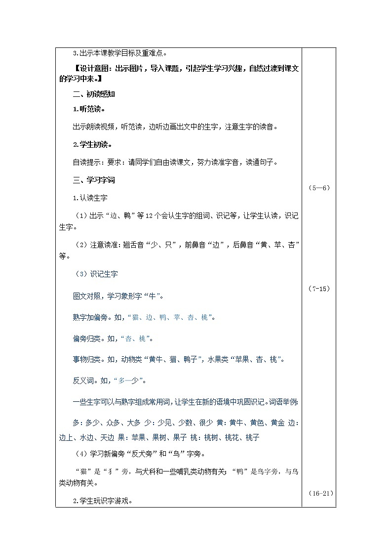 部编版一年级上册语文 第5单元 识字7 大小多少(教案)02