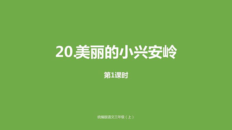 三年级上册语文课件-20美丽的小兴安岭(第一课时)人教(部编版) (共21张PPT)第1页