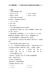 2021暑假预热——广东省广州市小升初语文练习试题（十一）