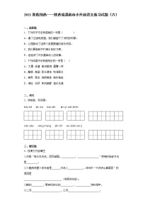 2021暑假预热——陕西省渭南市小升初语文练习试题（六）