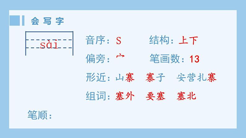 部编版四上语文(生字课件)21.古诗三首02