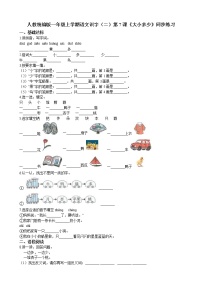 小学语文人教部编版一年级上册7 大小多少精品当堂检测题