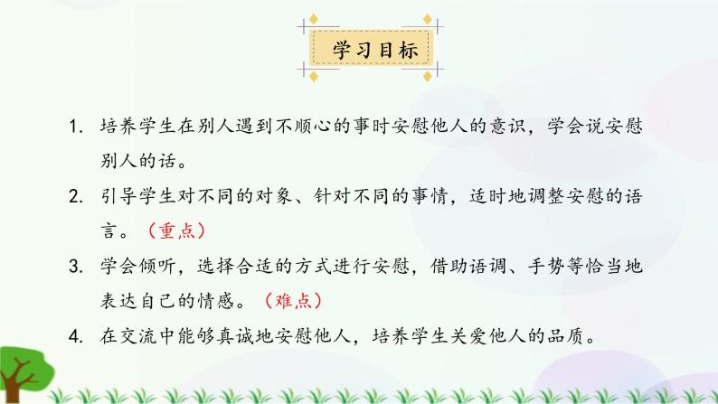 小学语文部编版四年级上册  第6单元  口语交际：安慰  课件+教案04