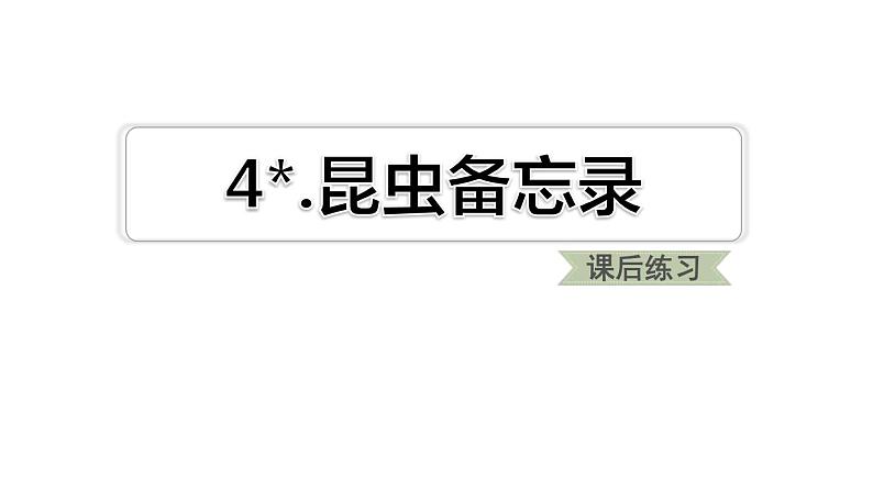 部编版三年级语文下册《昆虫备忘录》PPT课件 (3)01