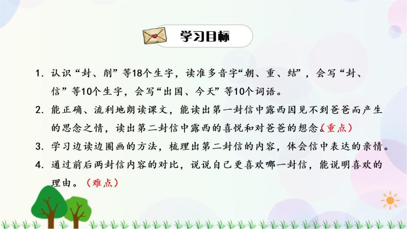 小学语文部编版二年级上册 课文2 6.一封信 课件 教案03