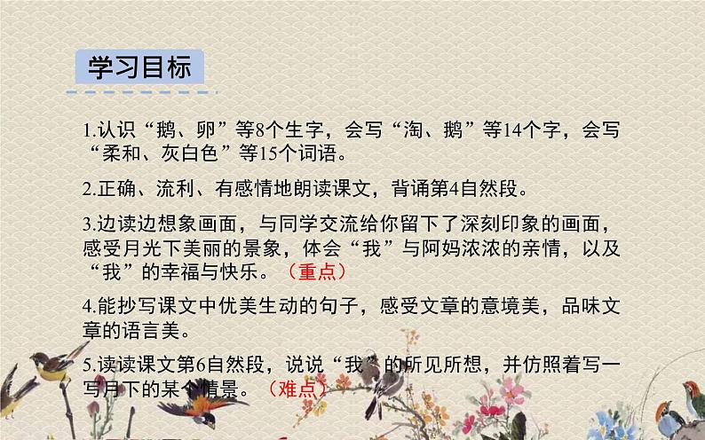 人教部编版(五四制)四年级上册语文 第一单元 《走月亮》课件ppt03