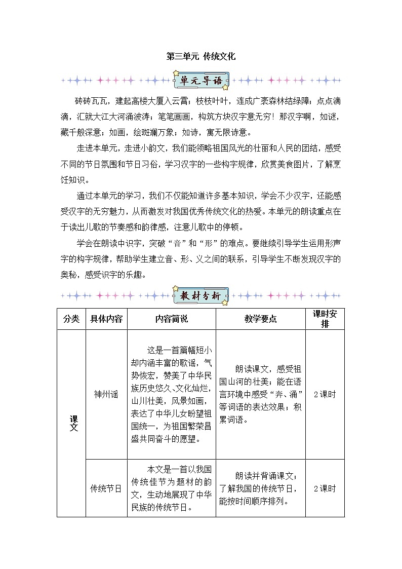 识字1 神州谣(教案)第1页