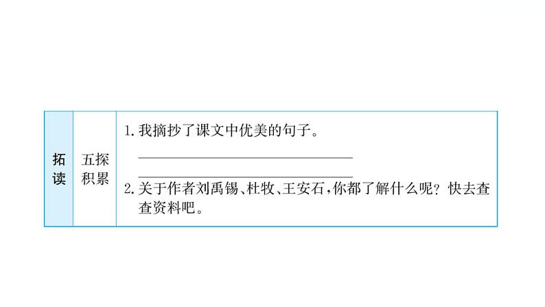 6.18 古诗三首 习题课件 2021-2022学年部编版语文六年级上册第6页