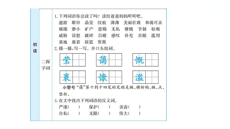 6.19 只有一个地球 习题课件 2021-2022学年部编版语文六年级上册第3页