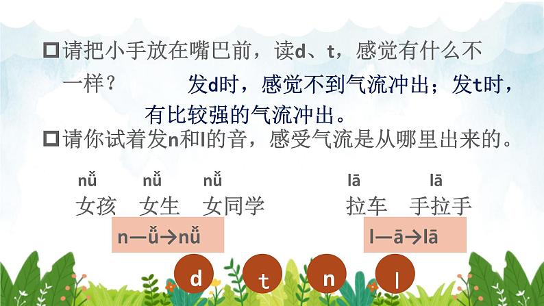 2021~2022学年小学语文人教部编版 一年级上册汉语拼音4dtnl课件第4页