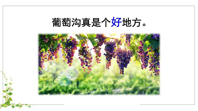 部编版小学语文二年级上册 11葡萄沟(课件)05