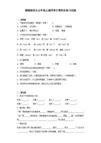 小学语文人教部编版五年级上册22 四季之美同步达标检测题