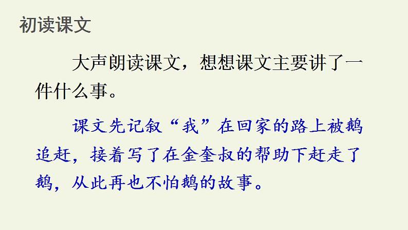 部编版(五四制)语文四年级上册 18 牛和鹅(课件)第7页