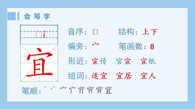 部编版 五年级上册 语文 (生字课件)1.白鹭第2页