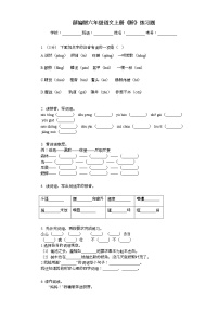 小学语文人教部编版六年级上册17 盼一课一练