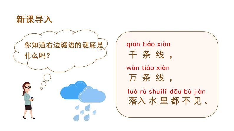 一年级上册语文课件-课文8 雨点儿 (共38张PPT)部编版第1页
