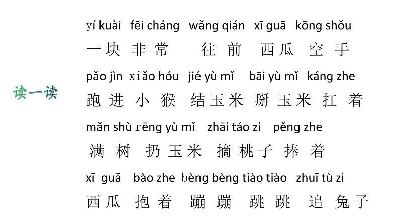 人教版语文一年级下册:18 小猴子下山课件PPT05