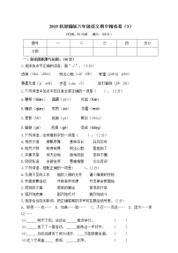 部编版语文六年级上册期中试卷—10