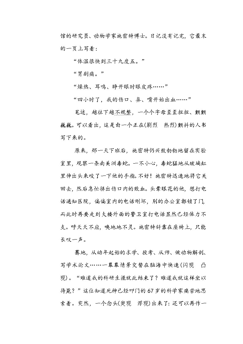 【专项练习】部编人教版6年级语文上册 14课外阅读提分卷(含答案)第2页