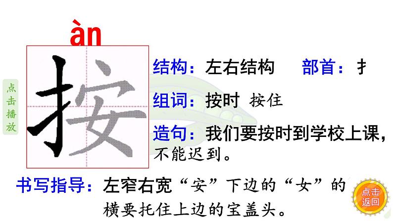 5《一个豆荚里的五粒豆 》 生字课件(笔顺动漫)04
