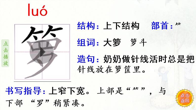 3.《桂花雨》 生字课件(笔顺动漫)05