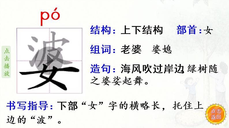 3.《桂花雨》 生字课件(笔顺动漫)06