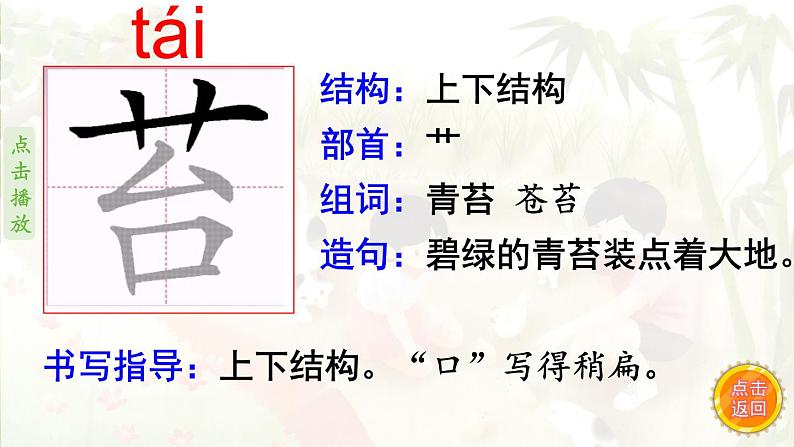 16.《夏天里的成长》 生字课件(笔顺动漫)第3页