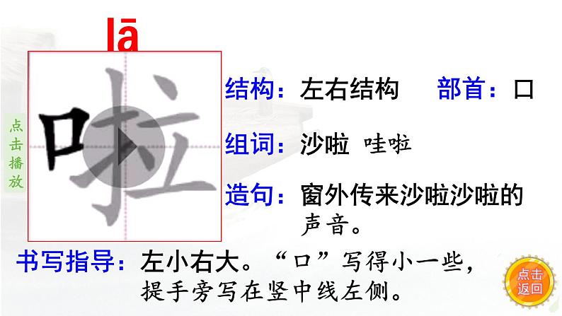 15.《搭船的鸟》 生字课件(笔顺动漫)第7页
