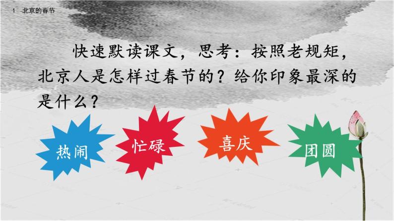 六年级下册语文课件-1 北京的春节 (共17张PPT)部编版04
