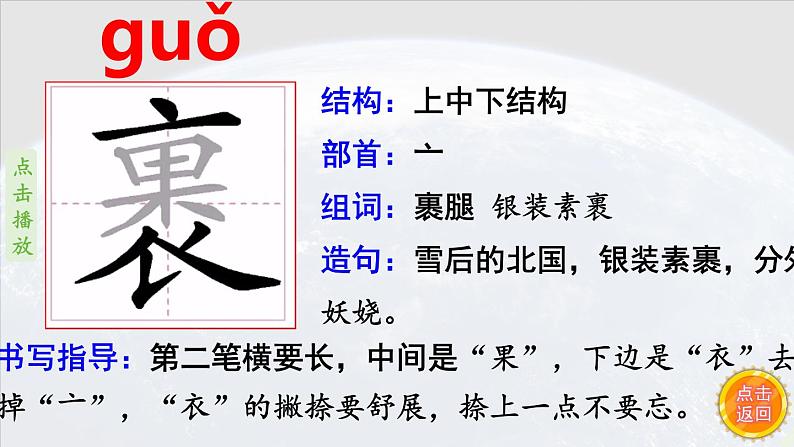 19.《只有一个地球》 生字课件(笔顺动漫)03