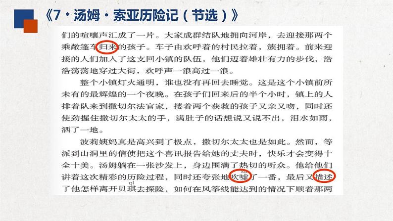 部编版 语文六年级下册 7 汤姆·索亚历险记 课件06
