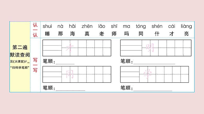 部编版 语文一年级上册复习练习课件 9 明天要远足第3页