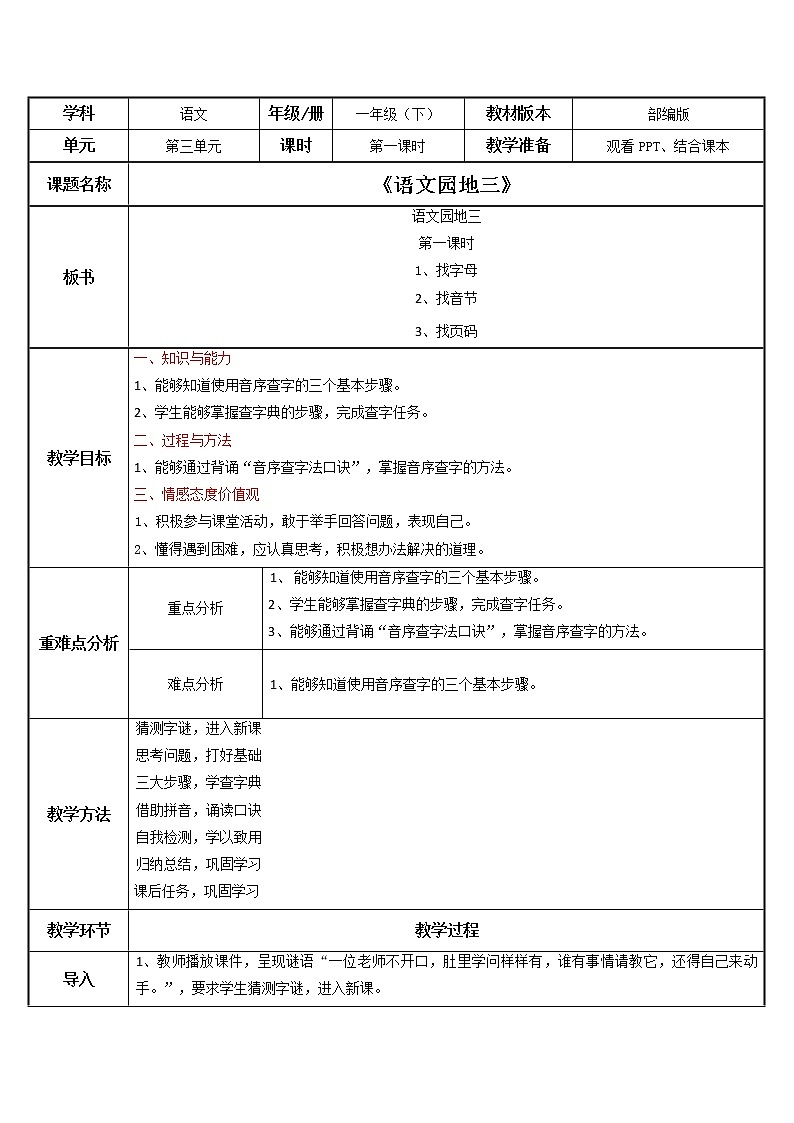 部编版语文一下《语文园地三》 第一课时 课件PPT(送教案)01