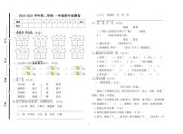 统编版一年级语文学期期中语文试卷 （PDF版   无答案）
